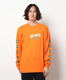 【BEN DAVIS/ベンデイビス】袖プリント ロゴ ロンT / 長袖Tシャツ