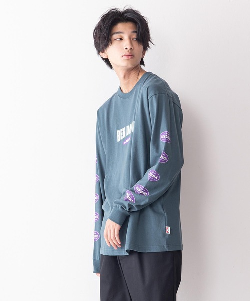 BEN DAVIS(ベンデイビス)の「【BEN DAVIS/ベンデイビス】袖プリント ロゴ ロンT / 長袖Tシャツ(Tシャツ/カットソー・メンズ・ホワイト系その他/ピンク/パープル/ホワイト/ブラック/オレンジ/グリーン/ブラック系その他・X-LARGE/LARGE/MEDIUM)」の6枚目の写真
