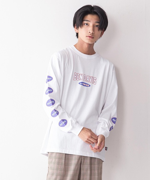 BEN DAVIS(ベンデイビス)の「【BEN DAVIS/ベンデイビス】袖プリント ロゴ ロンT / 長袖Tシャツ(Tシャツ/カットソー・メンズ・ホワイト系その他/ピンク/パープル/ホワイト/ブラック/オレンジ/グリーン/ブラック系その他・X-LARGE/LARGE/MEDIUM)」の19枚目の写真