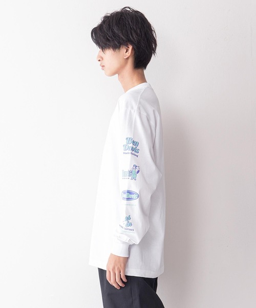 BEN DAVIS(ベンデイビス)の「【BEN DAVIS/ベンデイビス】袖プリント ロゴ ロンT / 長袖Tシャツ(Tシャツ/カットソー・メンズ・ホワイト系その他/ピンク/パープル/ホワイト/ブラック/オレンジ/グリーン/ブラック系その他・X-LARGE/LARGE/MEDIUM)」の14枚目の写真