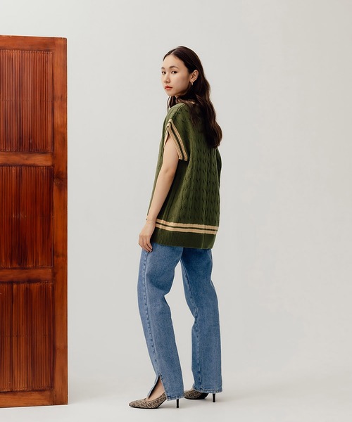 RANDEBOO（ランデブー）の「Preppy over knit vest（ニット