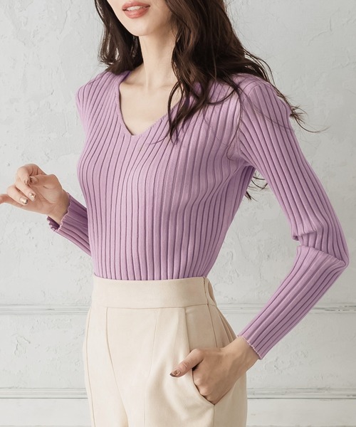 Julia Boutique(ジュリアブティック)の「パーソナルカラー長袖ニットトップス/21570(ニット/セーター・レディース・ブラック/ホワイト/ブラウン/ピンク/ネイビー/パープル/ブルー/ベージュ/マスタード/ボルドー/チャコール/グリーン/イエロー/アイボリー/ミント/ピンク系/オレンジ系・ONE)」の12枚目の写真