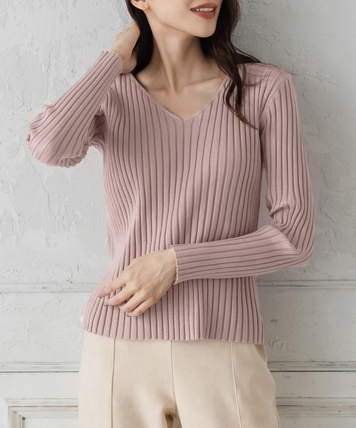 Julia Boutique(ジュリアブティック)の「パーソナルカラー長袖ニットトップス/21570(ニット/セーター・レディース・ブラック/ホワイト/ブラウン/ピンク/ネイビー/パープル/ブルー/ベージュ/マスタード/ボルドー/チャコール/グリーン/イエロー/アイボリー/ミント/ピンク系/オレンジ系・ONE)」の14枚目の写真