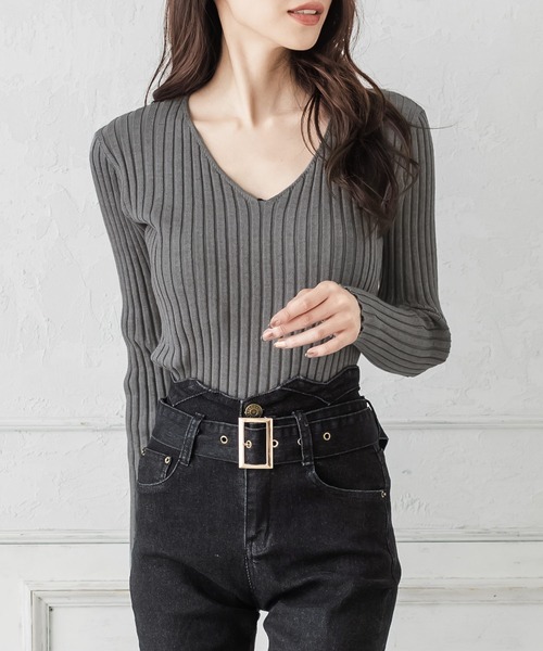 Julia Boutique(ジュリアブティック)の「パーソナルカラー長袖ニットトップス/21570(ニット/セーター・レディース・ブラック/ホワイト/ブラウン/ピンク/ネイビー/パープル/ブルー/ベージュ/マスタード/ボルドー/チャコール/グリーン/イエロー/アイボリー/ミント/ピンク系/オレンジ系・ONE)」の5枚目の写真