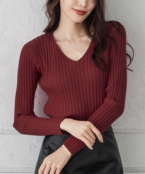 Julia Boutique(ジュリアブティック)の「パーソナルカラー長袖ニットトップス/21570(ニット/セーター・レディース・ブラック/ホワイト/ブラウン/ピンク/ネイビー/パープル/ブルー/ベージュ/マスタード/ボルドー/チャコール/グリーン/イエロー/アイボリー/ミント/ピンク系/オレンジ系・ONE)」の16枚目の写真