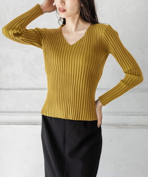 Julia Boutique(ジュリアブティック)の「パーソナルカラー長袖ニットトップス/21570(ニット/セーター・レディース・ブラック/ホワイト/ブラウン/ピンク/ネイビー/パープル/ブルー/ベージュ/マスタード/ボルドー/チャコール/グリーン/イエロー/アイボリー/ミント/ピンク系/オレンジ系・ONE)」の13枚目の写真