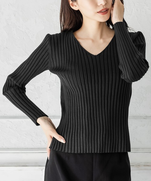 Julia Boutique(ジュリアブティック)の「パーソナルカラー長袖ニットトップス/21570(ニット/セーター・レディース・ブラック/ホワイト/ブラウン/ピンク/ネイビー/パープル/ブルー/ベージュ/マスタード/ボルドー/チャコール/グリーン/イエロー/アイボリー/ミント/ピンク系/オレンジ系・ONE)」の4枚目の写真