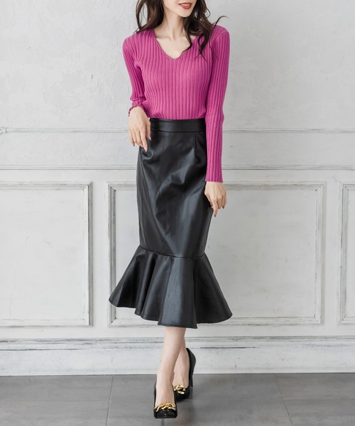 Julia Boutique(ジュリアブティック)の「パーソナルカラー長袖ニットトップス/21570(ニット/セーター・レディース・ブラック/ホワイト/ブラウン/ピンク/ネイビー/パープル/ブルー/ベージュ/マスタード/ボルドー/チャコール/グリーン/イエロー/アイボリー/ミント/ピンク系/オレンジ系・ONE)」の20枚目の写真