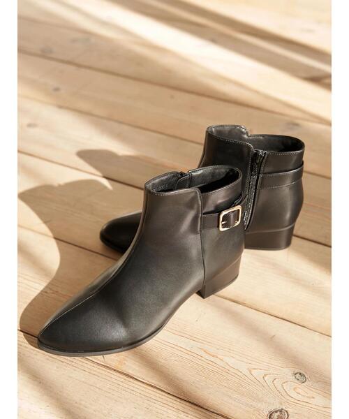 earth music&ecology（アースミュージックアンドエコロジー）の「ORiental TRaffic ベルトショートブーツ ＊（ブーツ・レディース・ブラック/ブラウン/グレイッシュベージュ・S/M/L）」の18枚目の写真