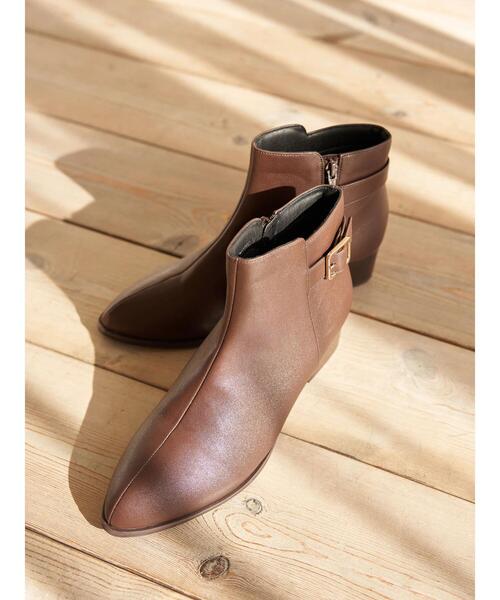 earth music&ecology（アースミュージックアンドエコロジー）の「ORiental TRaffic ベルトショートブーツ ＊（ブーツ・レディース・ブラック/ブラウン/グレイッシュベージュ・S/M/L）」の20枚目の写真
