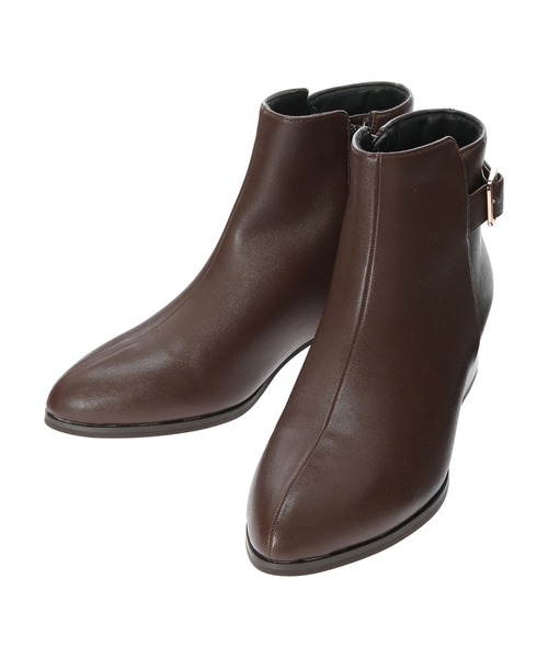 earth music&ecology（アースミュージックアンドエコロジー）の「ORiental TRaffic ベルトショートブーツ ＊（ブーツ・レディース・ブラック/ブラウン/グレイッシュベージュ・S/M/L）」の6枚目の写真