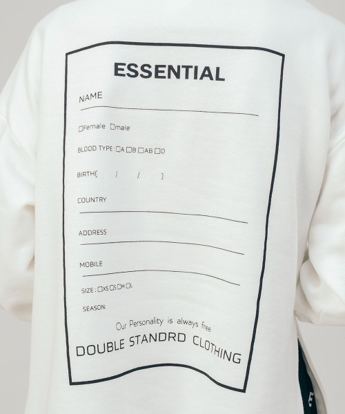 ESSENTIAL（エッセンシャル）の「裏毛裏起毛パーカー（パーカー・レディース・ブラック/オフホワイト・FREE）」の15枚目の写真