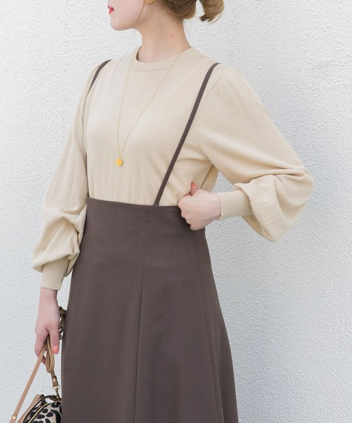 URBAN RESEARCH ROSSO（アーバンリサーチロッソ）の「マシンウォッシャブルパフニットプルオーバー（ニット/セーター・レディース・ライトベージュ/グリーン系その他/ネイビー・FREE）」の11枚目の写真