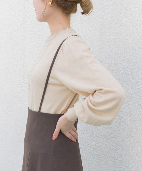 URBAN RESEARCH ROSSO（アーバンリサーチロッソ）の「マシンウォッシャブルパフニットプルオーバー（ニット/セーター・レディース・ライトベージュ/グリーン系その他/ネイビー・FREE）」の18枚目の写真