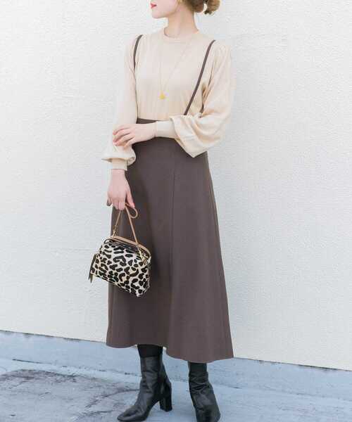 URBAN RESEARCH ROSSO（アーバンリサーチロッソ）の「マシンウォッシャブルパフニットプルオーバー（ニット/セーター・レディース・ライトベージュ/グリーン系その他/ネイビー・FREE）」の7枚目の写真