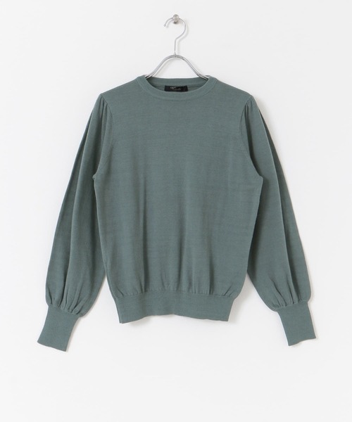 URBAN RESEARCH ROSSO（アーバンリサーチロッソ）の「マシンウォッシャブルパフニットプルオーバー（ニット/セーター・レディース・ライトベージュ/グリーン系その他/ネイビー・FREE）」の21枚目の写真