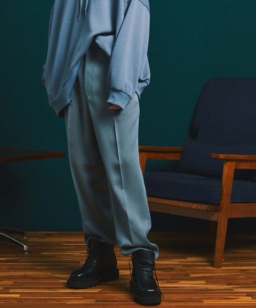 MAISON SPECIAL（メゾンスペシャル）の「《ユニセックスアイテム》スタプレツイルストレートパンツ 【MAISON SPECIAL/メゾンスペシャル】（スラックス・メンズ・ブラック/オフホワイト/グレイッシュベージュ/ブルー/ダークブラック・1/0/2）」の5枚目の写真