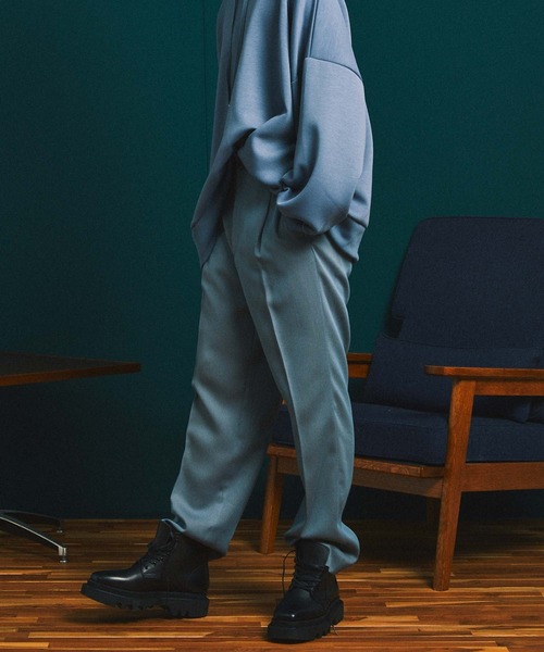 MAISON SPECIAL（メゾンスペシャル）の「《ユニセックスアイテム》スタプレツイルストレートパンツ 【MAISON SPECIAL/メゾンスペシャル】（スラックス・メンズ・ブラック/オフホワイト/グレイッシュベージュ/ブルー/ダークブラック・1/0/2）」の7枚目の写真