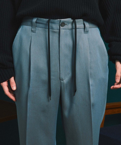 MAISON SPECIAL（メゾンスペシャル）の「《ユニセックスアイテム》スタプレツイルストレートパンツ 【MAISON SPECIAL/メゾンスペシャル】（スラックス・メンズ・ブラック/オフホワイト/グレイッシュベージュ/ブルー/ダークブラック・1/0/2）」の13枚目の写真