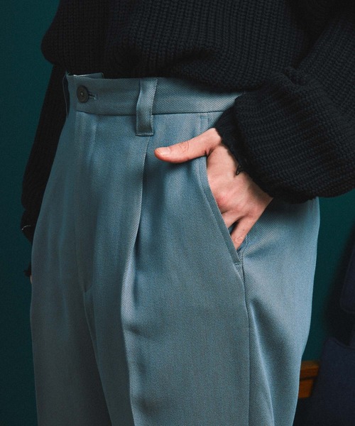 MAISON SPECIAL（メゾンスペシャル）の「《ユニセックスアイテム》スタプレツイルストレートパンツ 【MAISON SPECIAL/メゾンスペシャル】（スラックス・メンズ・ブラック/オフホワイト/グレイッシュベージュ/ブルー/ダークブラック・1/0/2）」の14枚目の写真