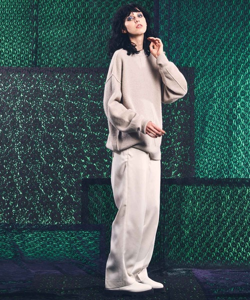 MAISON SPECIAL（メゾンスペシャル）の「《ユニセックスアイテム》スタプレツイルストレートパンツ 【MAISON SPECIAL/メゾンスペシャル】（スラックス・メンズ・ブラック/オフホワイト/グレイッシュベージュ/ブルー/ダークブラック・1/0/2）」の18枚目の写真