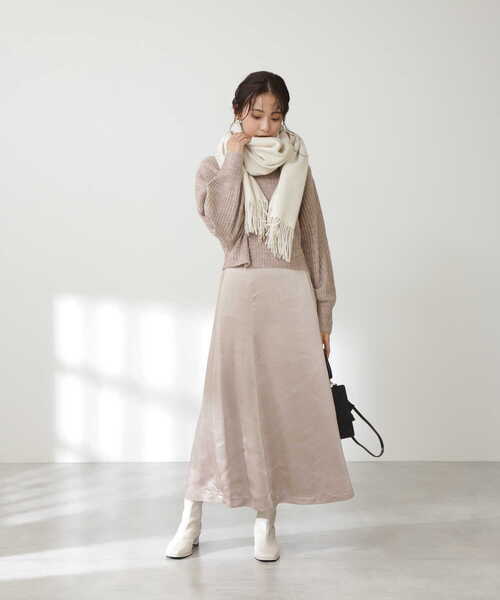 N.（N. Natural Beauty Basic）（エヌエヌナチュラルビューティーベーシック）の「【S Size Line】◆サテンマーメイドスカート（スカート・レディース・グレー/ベージュ/カーキ・SMALL/MEDIUM）」の18枚目の写真