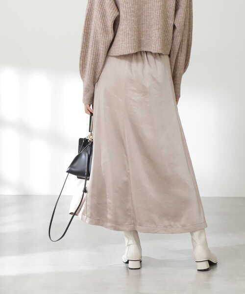 N.（N. Natural Beauty Basic）（エヌエヌナチュラルビューティーベーシック）の「【S Size Line】◆サテンマーメイドスカート（スカート・レディース・グレー/ベージュ/カーキ・SMALL/MEDIUM）」の20枚目の写真
