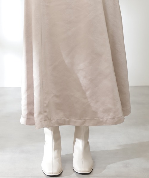 N.（N. Natural Beauty Basic）（エヌエヌナチュラルビューティーベーシック）の「【S Size Line】◆サテンマーメイドスカート（スカート・レディース・グレー/ベージュ/カーキ・SMALL/MEDIUM）」の15枚目の写真