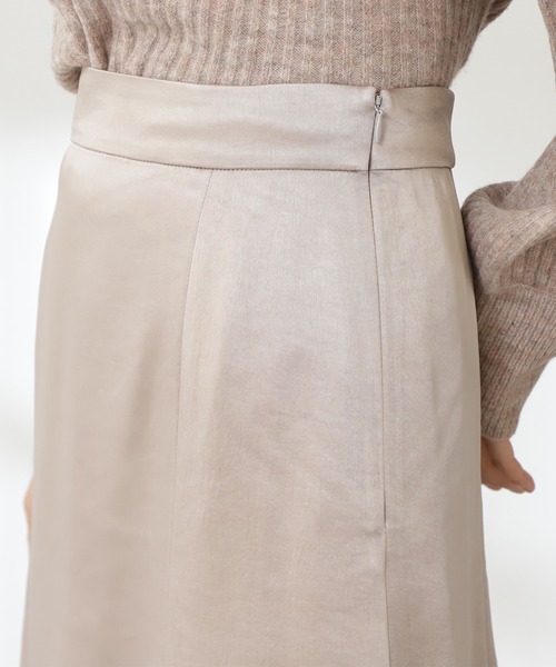 N.（N. Natural Beauty Basic）（エヌエヌナチュラルビューティーベーシック）の「【S Size Line】◆サテンマーメイドスカート（スカート・レディース・グレー/ベージュ/カーキ・SMALL/MEDIUM）」の5枚目の写真