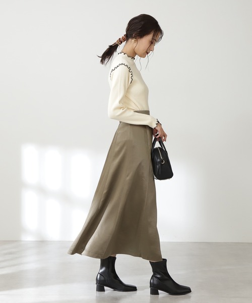 N.（N. Natural Beauty Basic）（エヌエヌナチュラルビューティーベーシック）の「【S Size Line】◆サテンマーメイドスカート（スカート・レディース・グレー/ベージュ/カーキ・SMALL/MEDIUM）」の16枚目の写真