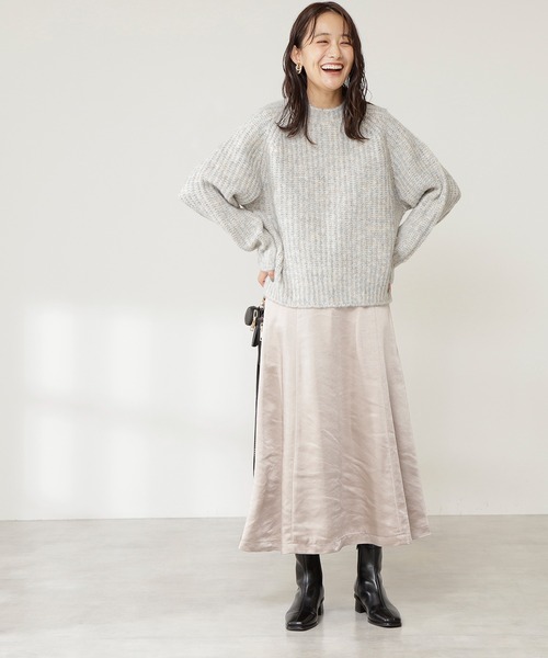 N.（N. Natural Beauty Basic）（エヌエヌナチュラルビューティーベーシック）の「【S Size Line】◆サテンマーメイドスカート（スカート・レディース・グレー/ベージュ/カーキ・SMALL/MEDIUM）」の17枚目の写真