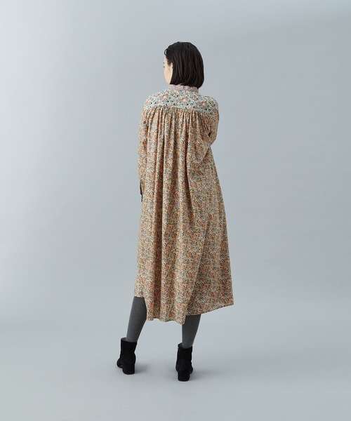 美品アデュートリステス　コットンシルク　パッチワークロングワンピ―ス　黒　83 美品アデュートリステス コットンシルク パッチワークロング