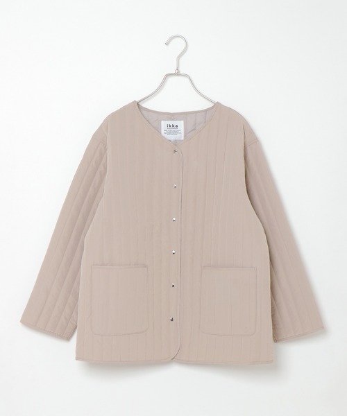ikka（イッカ）の「パイピング3WAＹコート（ノーカラーコート・レディース・グレー系その他/オリーブ/ブラック・S/M/L）」の6枚目の写真