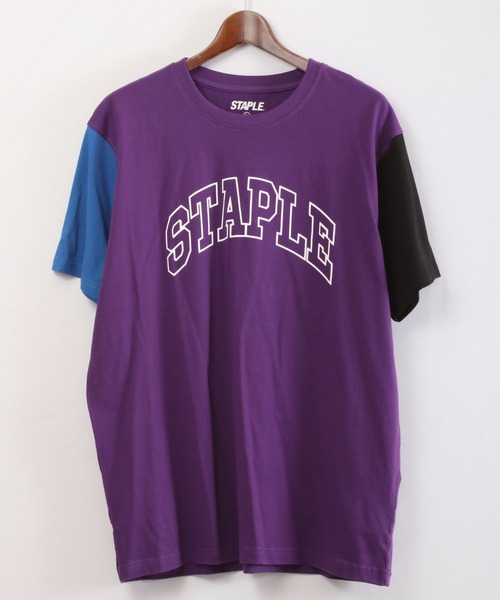 staple（ステイプル）の「【STAPLE】トリコロールロゴ 半袖Tシャツ（Tシャツ/カットソー・メンズ・パープル/ネイビー/ブラック・XL/M/L）」の8枚目の写真