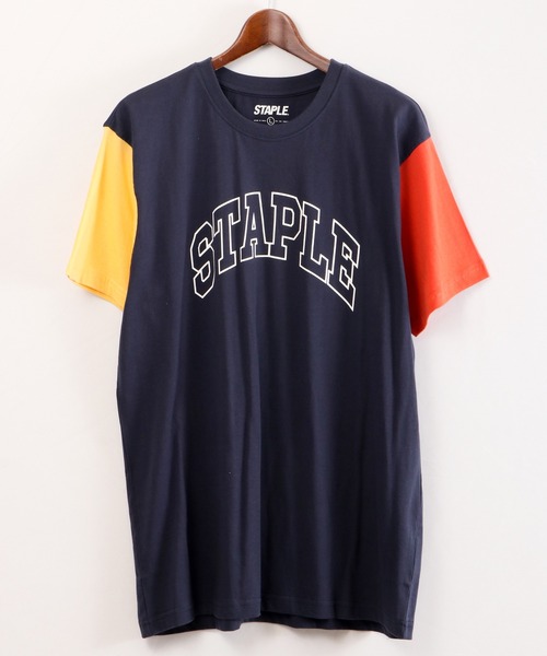 staple（ステイプル）の「【STAPLE】トリコロールロゴ 半袖Tシャツ（Tシャツ/カットソー・メンズ・パープル/ネイビー/ブラック・XL/M/L）」の6枚目の写真
