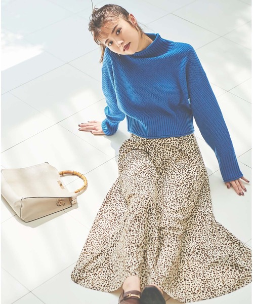 FREE'S MART(フリーズマート)の「◇4者混鹿の子(かのこ)タートルネックニット(ニット/セーター・レディース・ブルー/ブラック/レッド/オレンジ/ホワイト・FREE)」の19枚目の写真