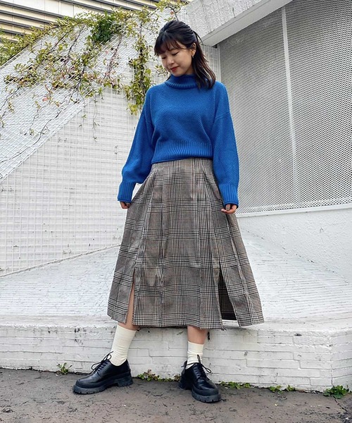 FREE'S MART(フリーズマート)の「◇4者混鹿の子(かのこ)タートルネックニット(ニット/セーター・レディース・ブルー/ブラック/レッド/オレンジ/ホワイト・FREE)」の21枚目の写真