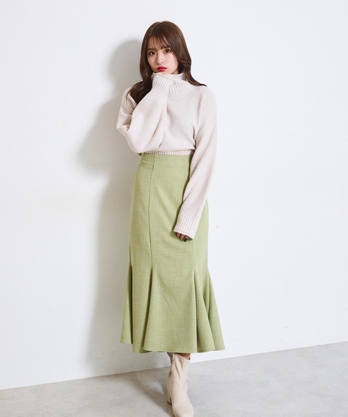 FREE'S MART(フリーズマート)の「◇4者混鹿の子(かのこ)タートルネックニット(ニット/セーター・レディース・ブルー/ブラック/レッド/オレンジ/ホワイト・FREE)」の7枚目の写真