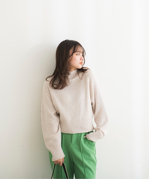 FREE'S MART(フリーズマート)の「◇4者混鹿の子(かのこ)タートルネックニット(ニット/セーター・レディース・ブルー/ブラック/レッド/オレンジ/ホワイト・FREE)」の16枚目の写真