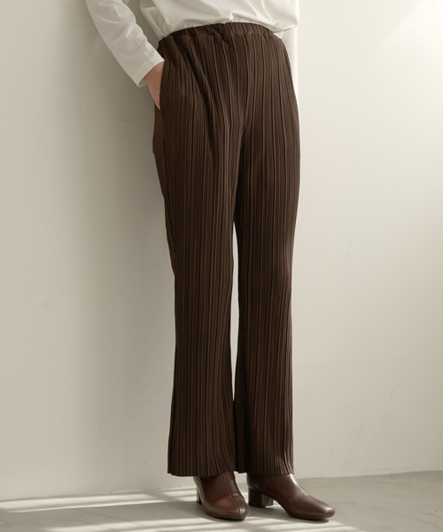 earth music&ecology（アースミュージックアンドエコロジー）の「すきな丈プリーツパンツ＊（その他パンツ・レディース・ブラック/ドット/ベージュ/グリーン/ブラウン/イエロー・FREE）」の3枚目の写真