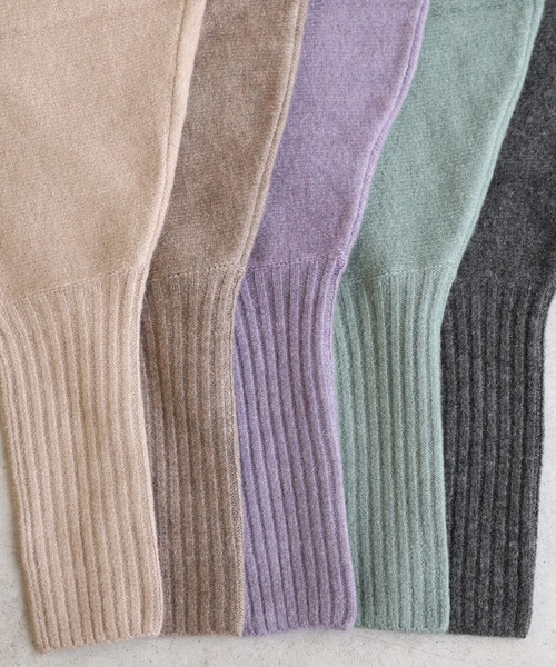 andme(アンドミー)の「天竺編み長袖ラウンドヘムタートルネックニット(ニット/セーター・レディース・チャコールグレー/オートミール/ベージュ/グリーン/オレンジ/ラベンダー/グレー系その他/ネイビー/ミント/グレー/ブラウン/ピンク・F(M))」の14枚目の写真