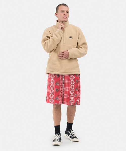 STUSSY（ステューシー）の「Half Zip Mock Neck（スウェット・メンズ・ネイビー/ベージュ・MEDIUM/X-LARGE/SMALL/LARGE）」の7枚目の写真