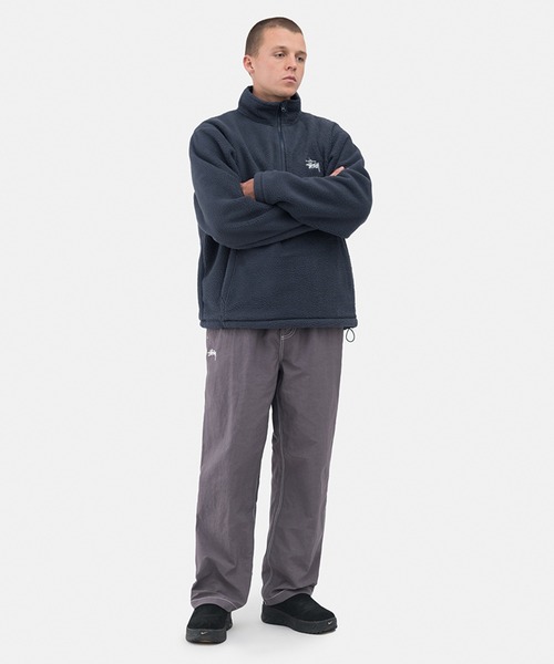 STUSSY（ステューシー）の「Half Zip Mock Neck（スウェット・メンズ・ネイビー/ベージュ・MEDIUM/X-LARGE/SMALL/LARGE）」の5枚目の写真