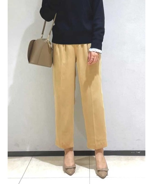 Te chichi(テチチ)の「ベルトデザインソフトテーパードパンツ(その他パンツ・レディース・ベージュ/ネイビー/イエロー・SMALL/MEDIUM)」の7枚目の写真