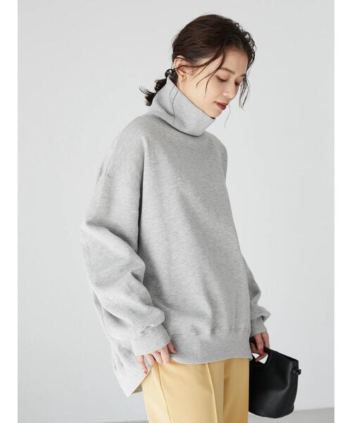 Green　Parks（グリーンパークス）の「・SUGAR SPOON タートルウラキモウプルオーバー＊（スウェット・レディース・ブラック/グリーン/アイボリー/ボルドー/杢グレー/グレイッシュベージュ・FREE）」の8枚目の写真