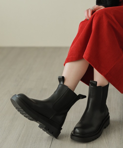 SUGAR BISKET（シュガービスケット）の「サイドゴアブーツ（ブーツ・レディース・ブラック・40/38/39/35/36/37）」の4枚目の写真