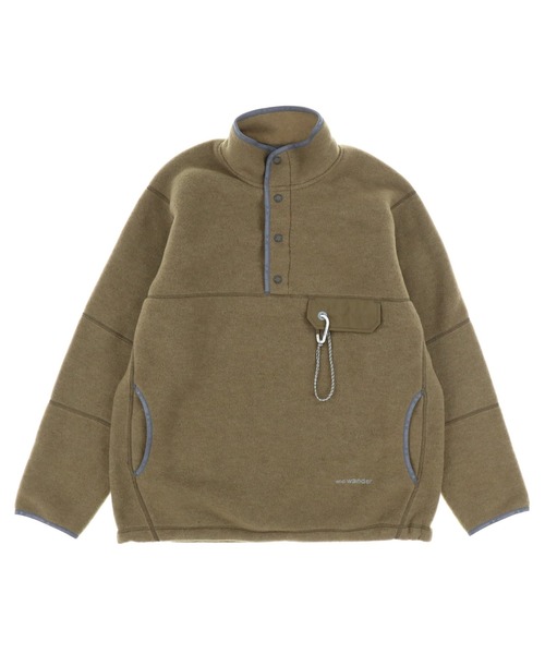 and wander(アンドワンダー)の「【and wander】WOOL FLEECE PULLOVER(その他トップス・メンズ・ブラック/レッド/ベージュ・L/XL/M)」の3枚目の写真