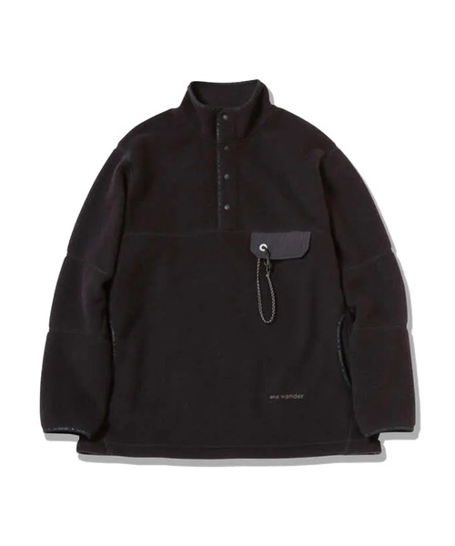 and wander(アンドワンダー)の「【and wander】WOOL FLEECE PULLOVER(その他トップス・メンズ・ブラック/レッド/ベージュ・L/XL/M)」の2枚目の写真