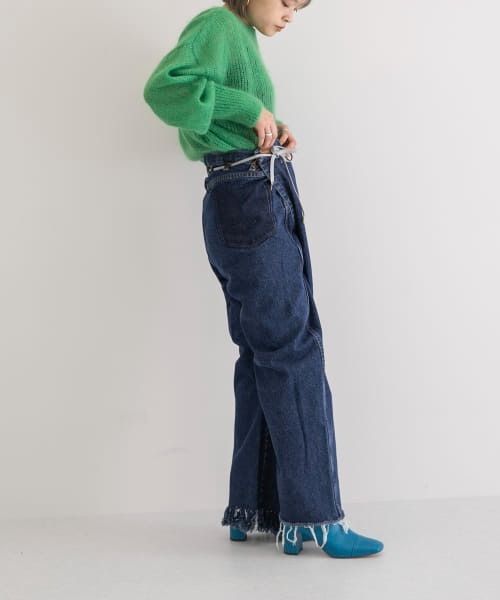 MAISON EUREKA(メゾンエウレカ)の「MAISON EUREKA VINTAGE REWORK BIGGYPANTS(デニムパンツ・レディース・ブラック/ブルー・SMALL/MEDIUM)」の15枚目の写真