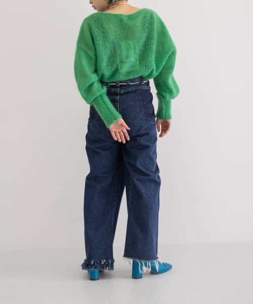MAISON EUREKA(メゾンエウレカ)の「MAISON EUREKA VINTAGE REWORK BIGGYPANTS(デニムパンツ・レディース・ブラック/ブルー・SMALL/MEDIUM)」の13枚目の写真